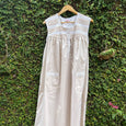 Calm Beige - Pin Tuck Yoke Night Wear for Women