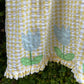 Cotton Seersucker Sleeveless Tulip Appliqué Dress