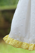 Flowered Button Dress with Hakoba Skirt