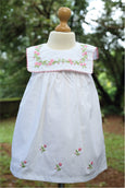 Embroidered Collar Dress with Ric Rac Edging