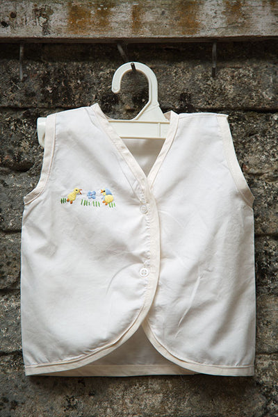 Cute Birds Hand Embroidered Vest