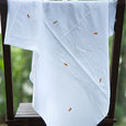 Cotton White Sheet with Carrot Motifs