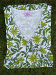 Floral Block Printed Sleeveless Nightwear