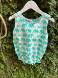 Cheerful Block Print Baby Romper