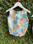 Cheerful Block Print Baby Romper