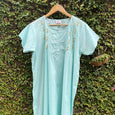 Pastel Tone Blue Pin Tuck Nighty