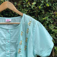Pastel Tone Blue Pin Tuck Nighty