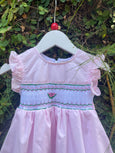 Lovely Light Pink Smocking With Sleeve Frill