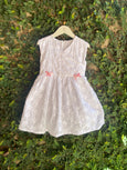 embroidered fabric baby frock