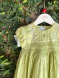 Princess Classic Smock - Peach and Green
