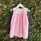 Hand Embroidered High Yoke Gingham Dress