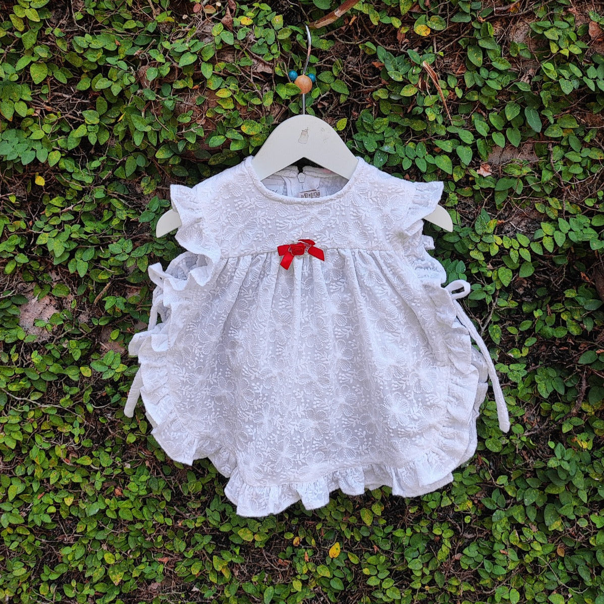 embroidered fabric baby dress