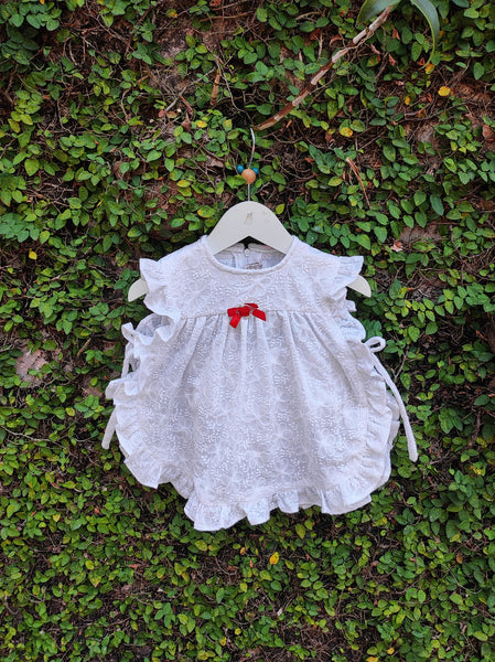 embroidered fabric baby dress