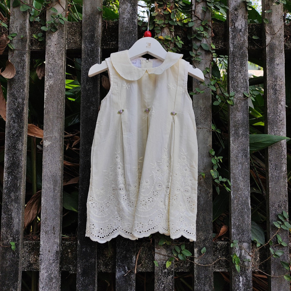 Elegant Embroidered Fabric Cotton Baby Dress