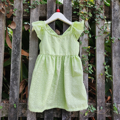 Simple Embroidered Fabric Cotton Baby Dress