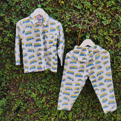 COMFY TUK-TUK PRINT COTTON KIDS NIGHTWEAR