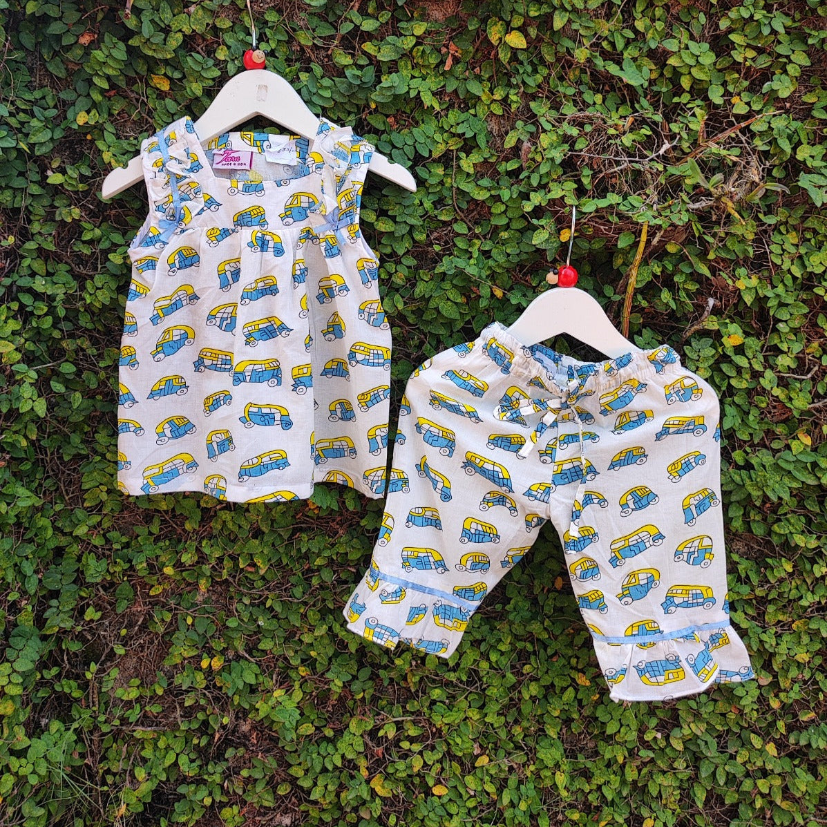 COMFY TUK-TUK PRINT COTTON KIDS NIGHTWEAR