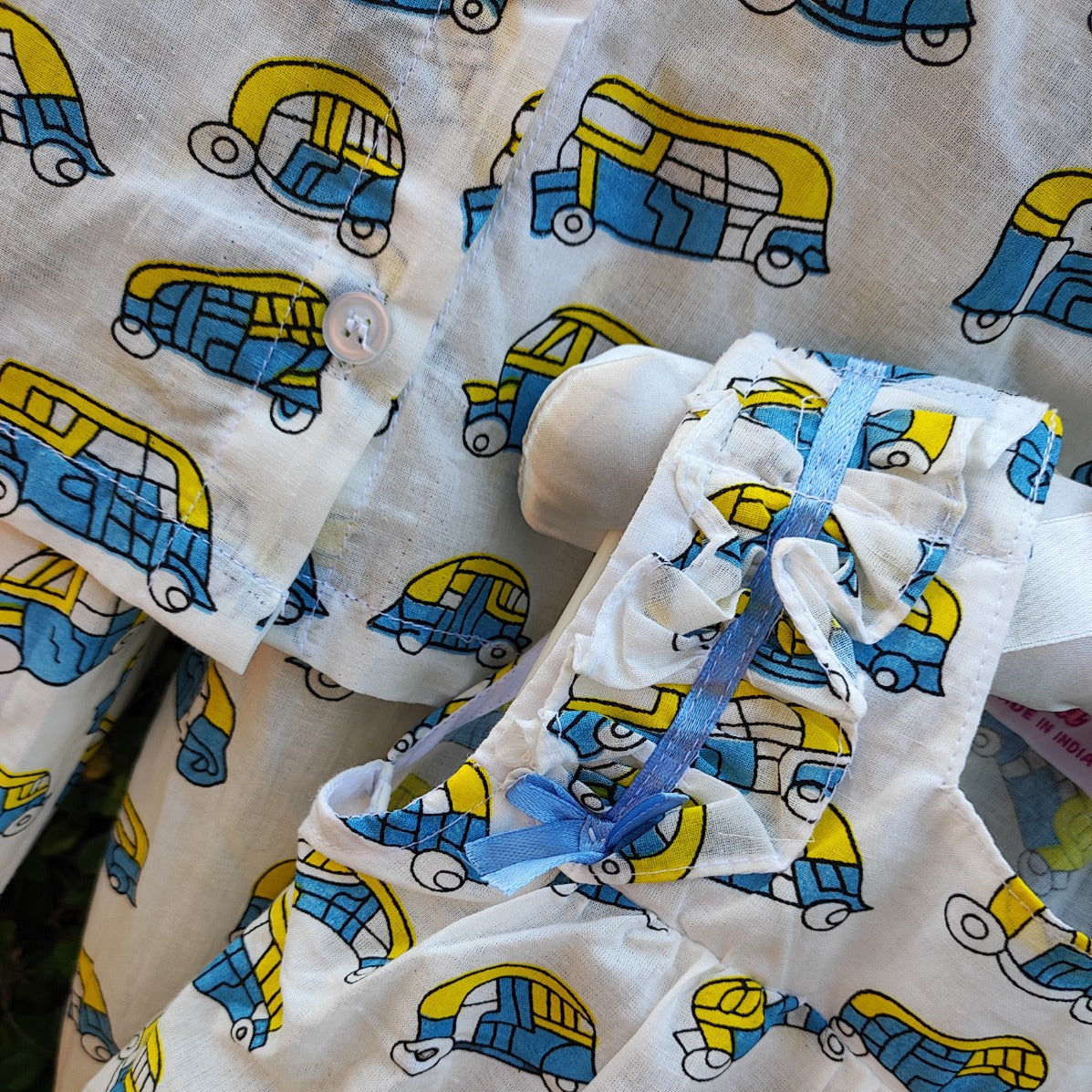 COMFY TUK-TUK PRINT COTTON KIDS NIGHTWEAR