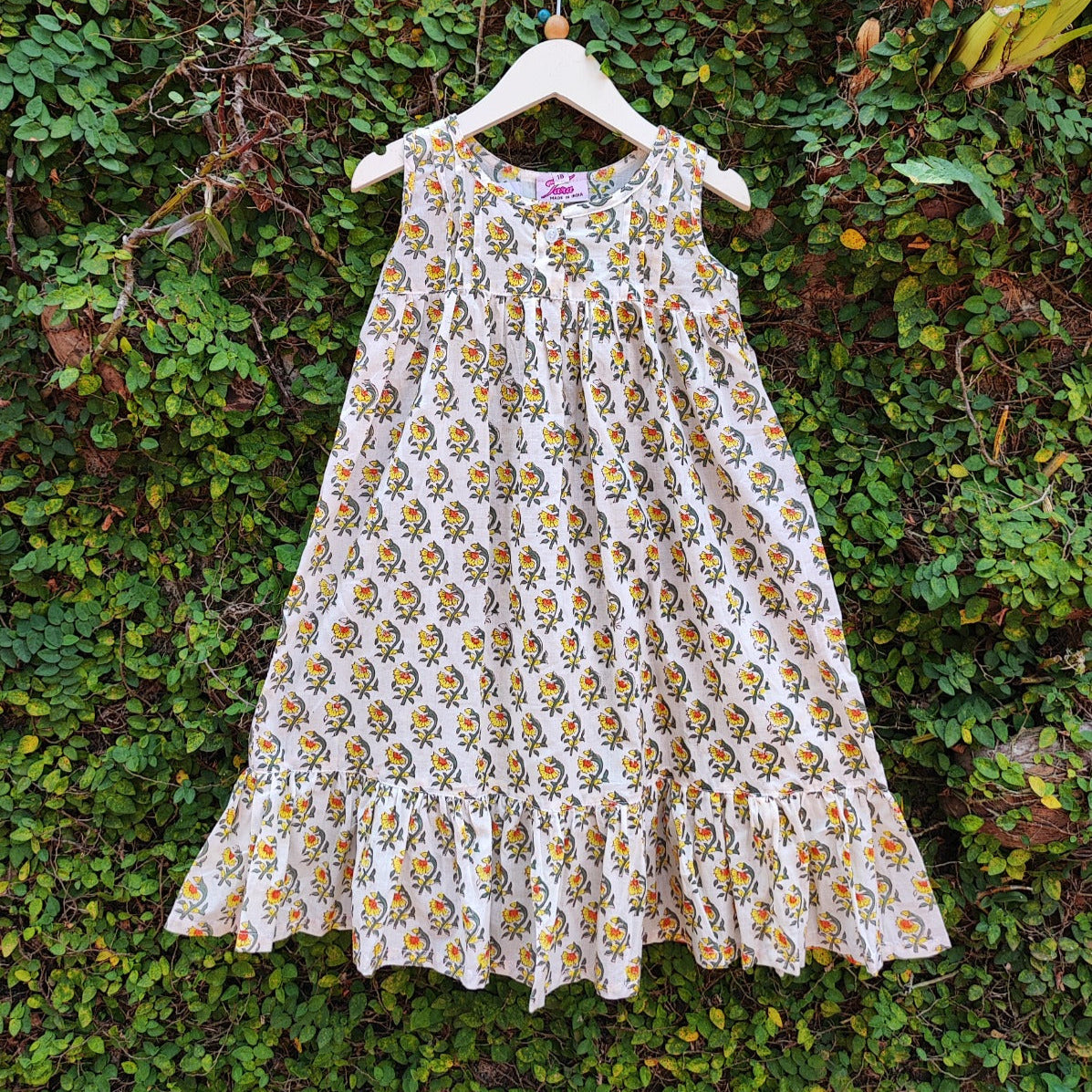Colourful Floral Block Print Cotton Nightwear