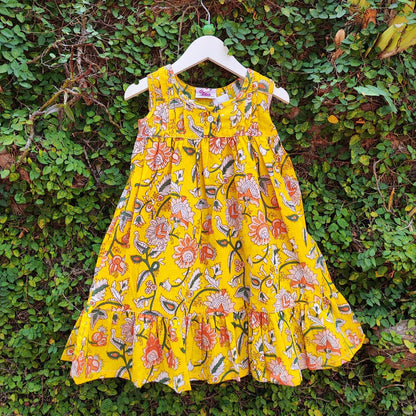 Colourful Floral Block Print Cotton Nightwear