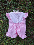 Embroidered High Yoke Gingham Baby Dresses