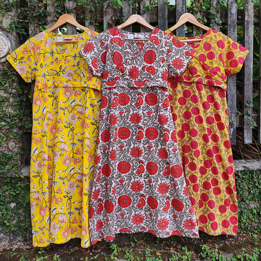 block print ladies dress