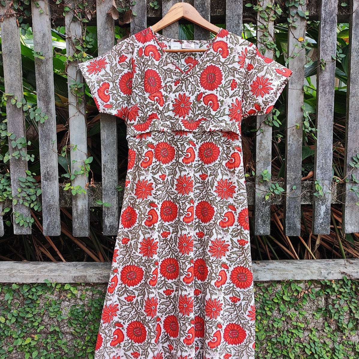 Pretty Cotton Block Print Ladies Dress – Tara Baby Shop