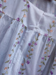 Pretty Embroidered Fabric Creeping Buds Nighty