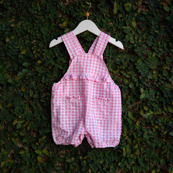 Cotton Checkered Playtime Romper