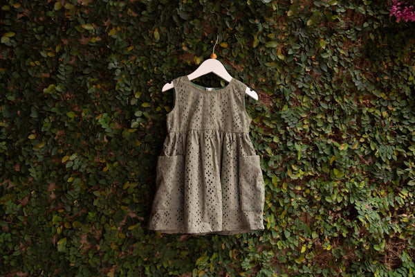 grey cotton baby dress