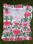 Floral Block Printed Sleeveless Nightwear