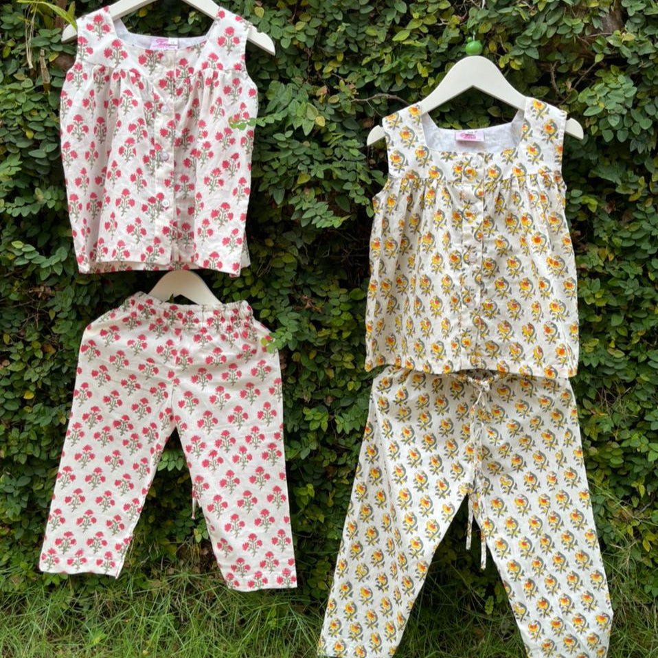 Little Sunny Sleeveless Pyjama Set for Girls