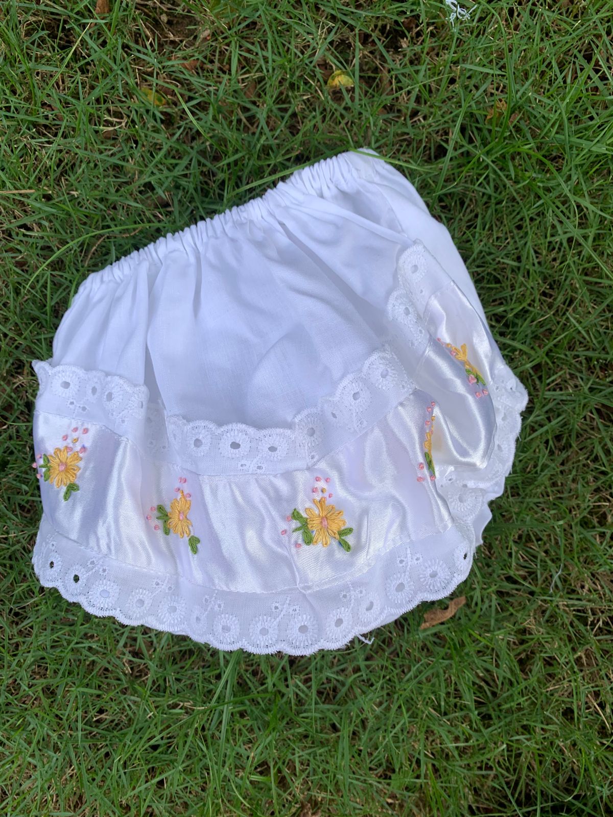 Satin & Lace Sunflower Panty - Diaper Cover