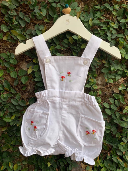 hand embroidered white rompers
