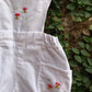 Red Toadstool Hand Embroidered White Romper