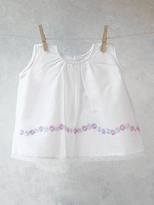 Lilac Daisy Gathered Top