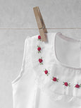Red Roses Drop Collar Top